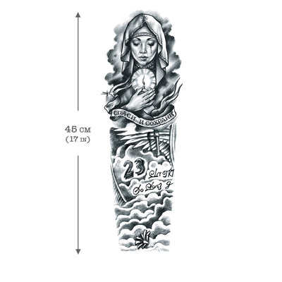 Temporary Tattoo Sleeve Spiritual (full arm)
