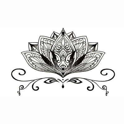 Lotus Temporary Tattoo