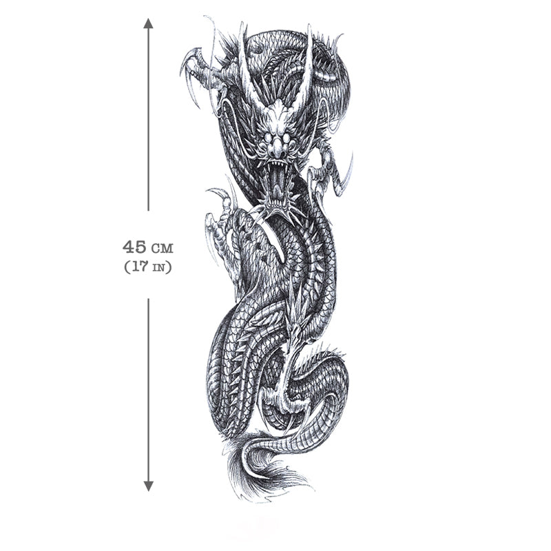 Temporary Tattoo Sleeve Dragon