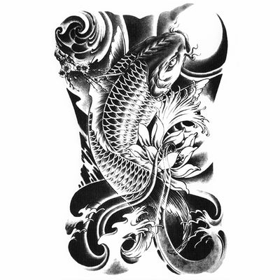 Temporary Tattoo Koi Carp Japanese