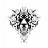 Temporary Tattoo Tribal Skull