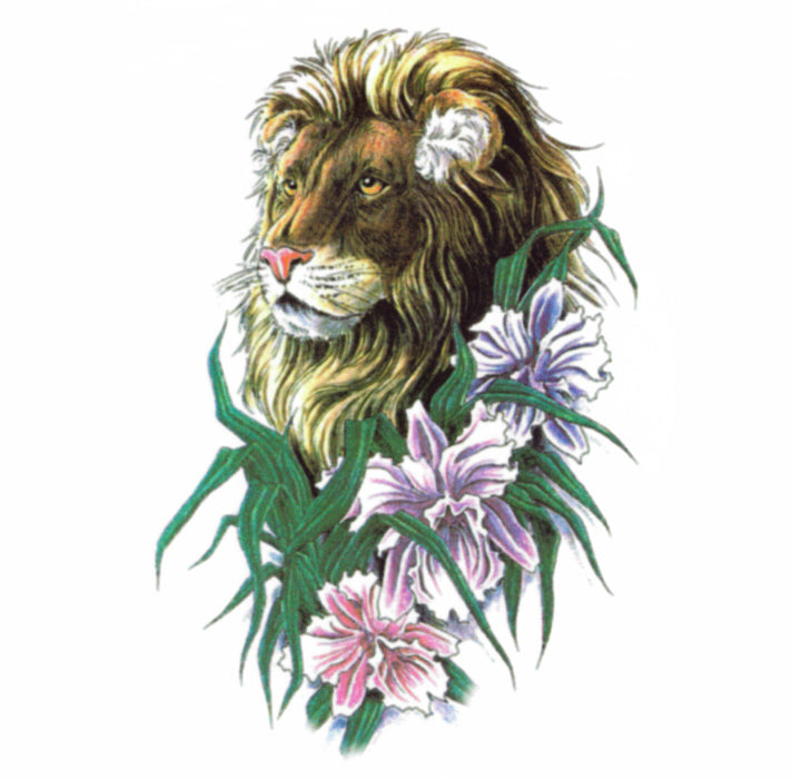 Lion & Flowers