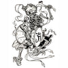 Temporary Tattoo Skeleton Demon