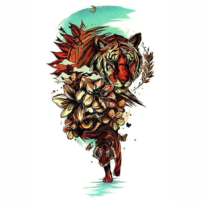 Tiger Temporary Tattoo Inkotattoo