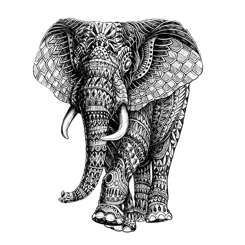 Temporary Tattoo Elephant Inkotattoo