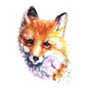 Fox Watercolor Temporary Tattoo Inkotattoo