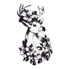 Deer Flowers Temporary Tattoo