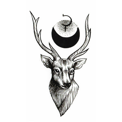 Deer Temporary Tattoo inkotattoo