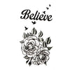 Temporary Tattoo Quotes Rose Bird
