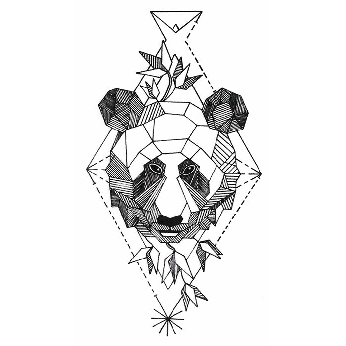 Aggregate more than 168 geometric panda tattoo latest