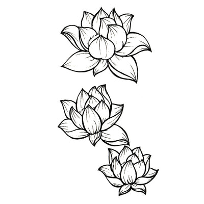 lotus temporary tattoo inkotattoo