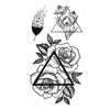 Roses Triangle Temporary Tattoo Inkotattoo