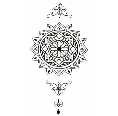 Mandala temporary tattoo inkotattoo