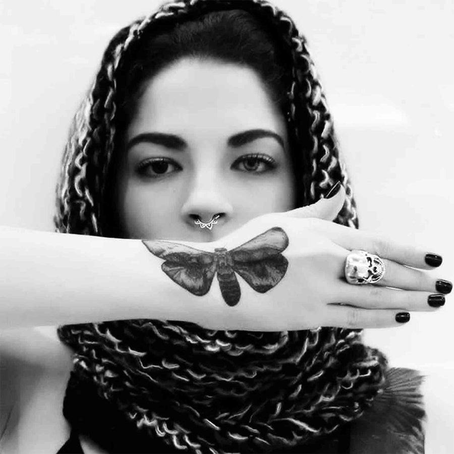 Night Butterfly Temporary Tattoo Inkotattoo