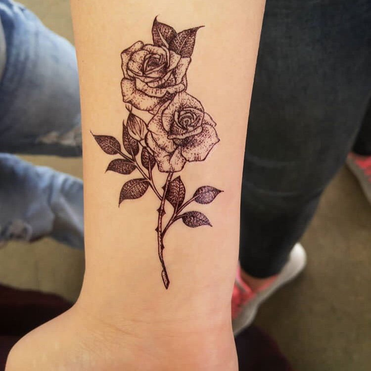 Flash Roses Temporary Tattoo Inkotattoo