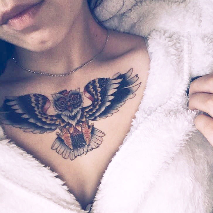 Temporary Tattoo Bird Owl