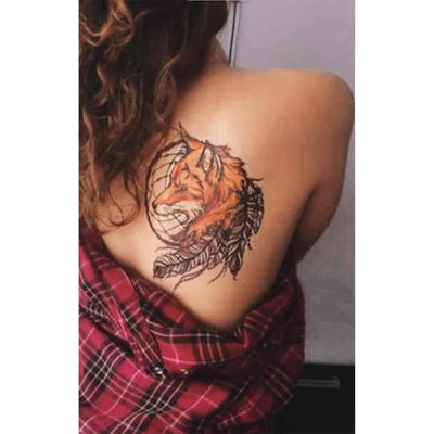 Fox temporary tattoo