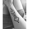 graphic geometry temporary tattoo