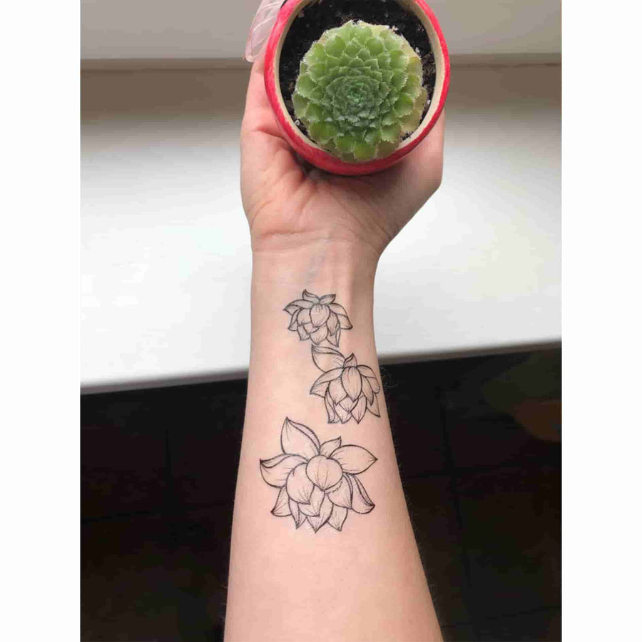 lotus temporary tattoo inkotattoo