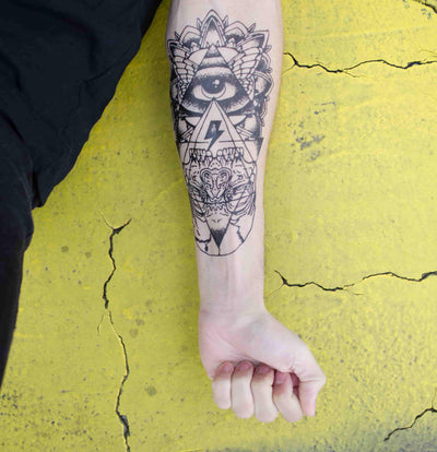 Geometrical temporary tattoo inkotattoo
